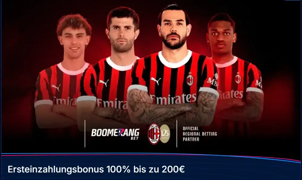 Bild vom Ersteinzahlungsbonus beim Sportwetten Anbieter BoomerangBet