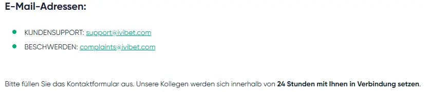 Bild vom Ivibet Kundensupport