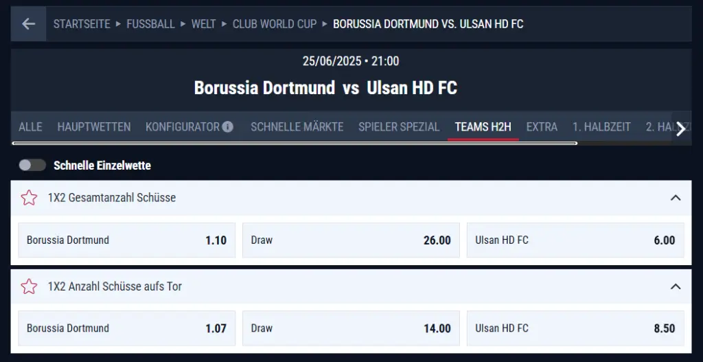 H2H Wetten Rabona