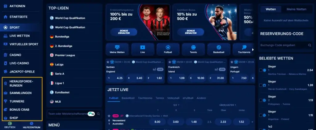 Spezielle Wettangebote bei BoomerangBet, einem neuen Wettanbieter ohne OASIS
