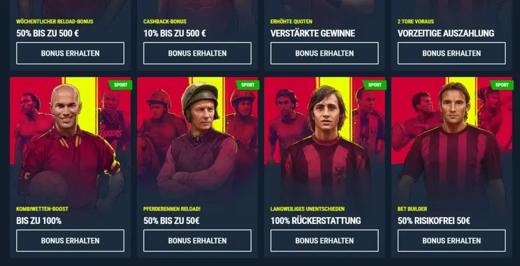 Bonusprogramm des Sportwettenanbieters Rabona