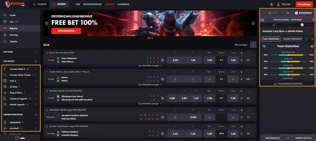Innovative Wetten auf Esports beim neuen Wettanbieter RoosterBet