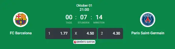Beispiel für beste Fußball Wettquoten beim Sportwettenanbieter Leonbet