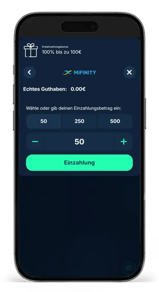 MiFinity Zahlungsmethode bei PlayZilla fuer MiFinity Sportwetten