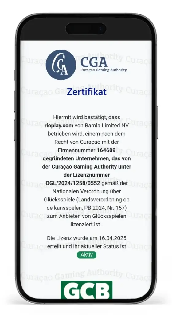 Curacao Lizenz vom Wettanbieter Rioplay