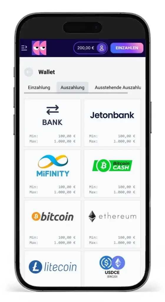 Einblick in die Zahlungsmethoden fuer Auszahlungen der Wettgewinne bei Blindluck