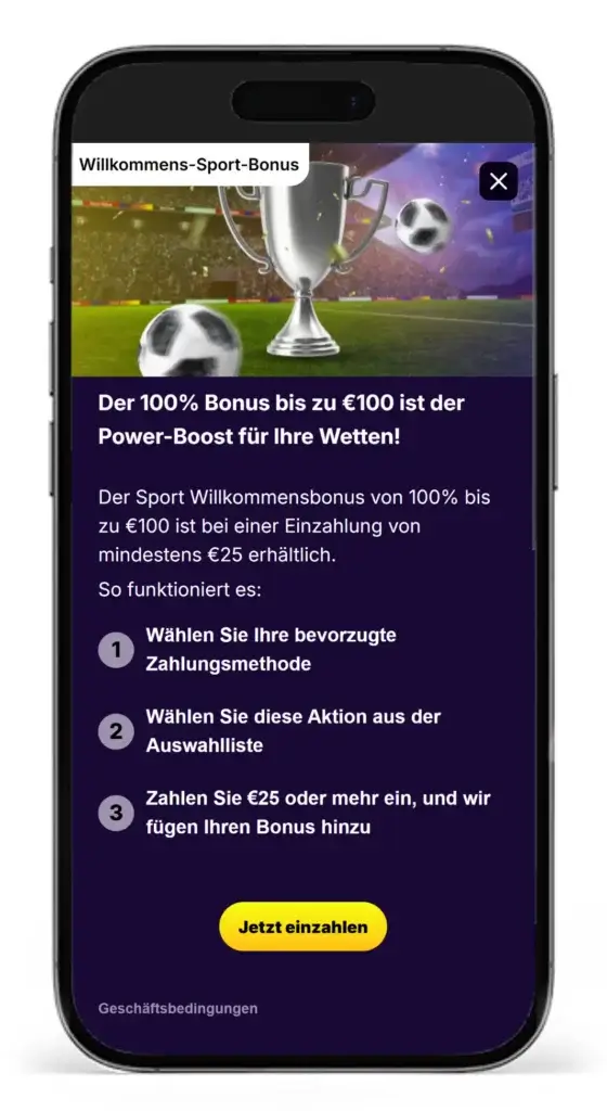 Sport-Willkommensbonus vom Wettanbieter CasinoLoots