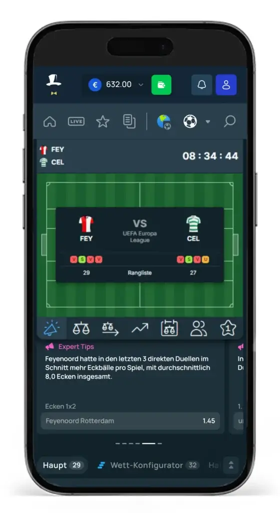 Experten-Tipps als Wettfunktion fuer Sportwetten bei FortuneJack