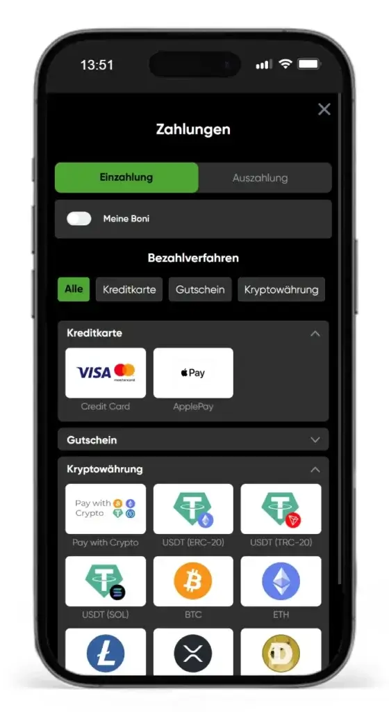 Einblick in die Einzahlungsmethoden vom Wettanbieter GranaWin