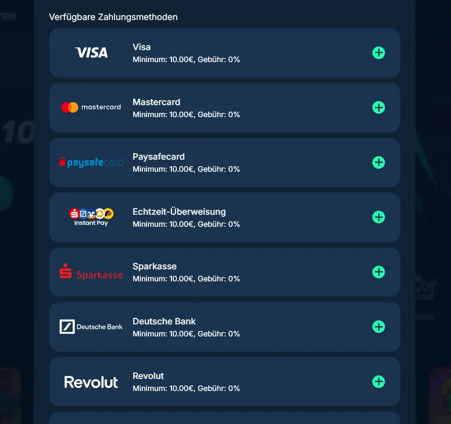 Zahlungsmethoden beim Sportwettenanbieter PlayZilla