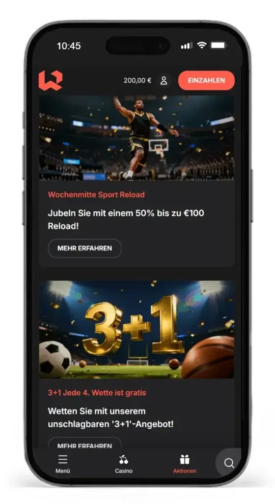 Auszug aus dem Bonusprogramm fuer Online Sportwetten bei Wettson