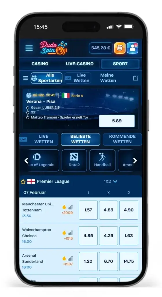 Online Sportwettenabieter DudeSpin fuer EM 2032 Wetten