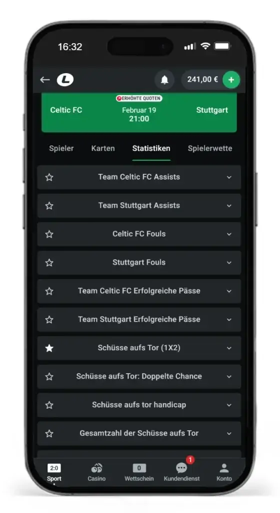 Fussball Spezialwetten bei Leonbet