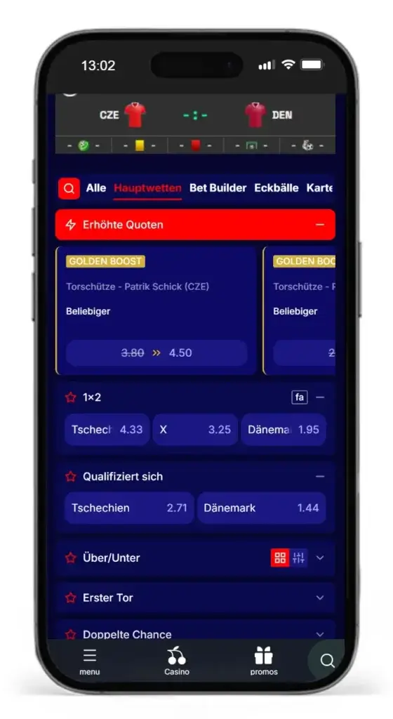 Erhoehte Quoten auf ausgewaehle Events bei Gladiatorsbet