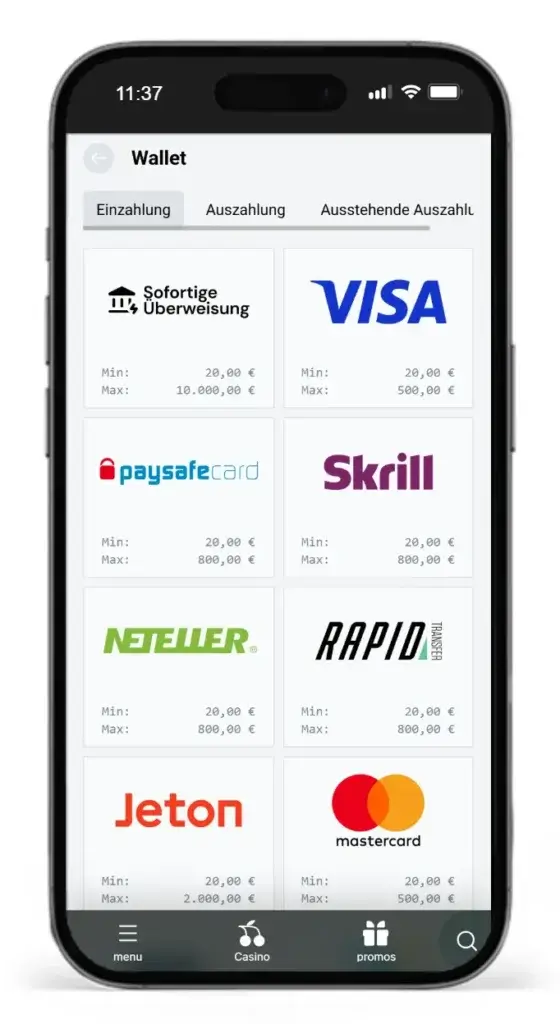 Einzahlungsmethoden fuer Online Sportwetten bei Gladiatorsbet
