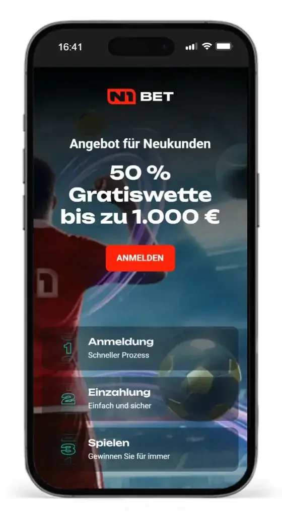 Anmeldung bei N1 Bet