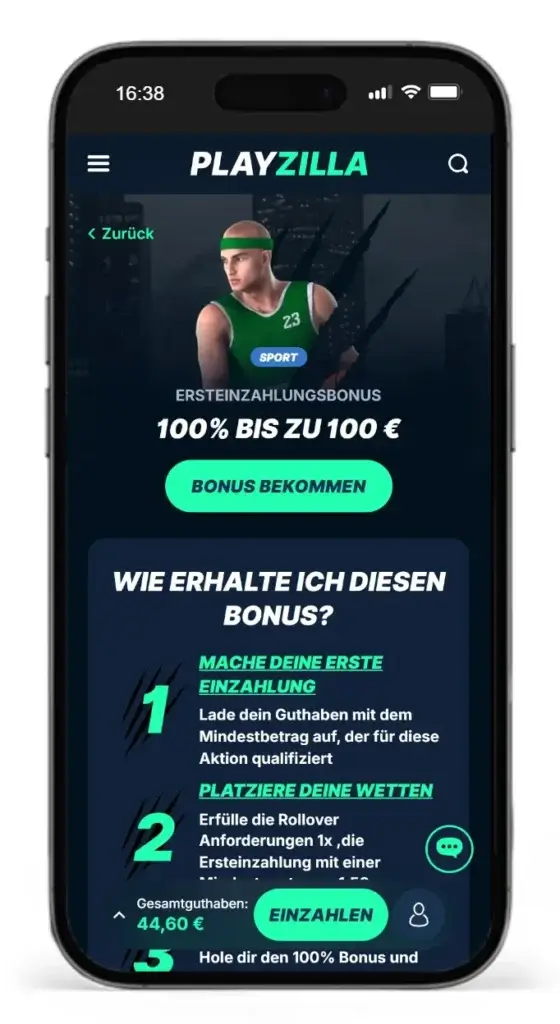 Ersteinzahlungsbonus bei PlayZilla