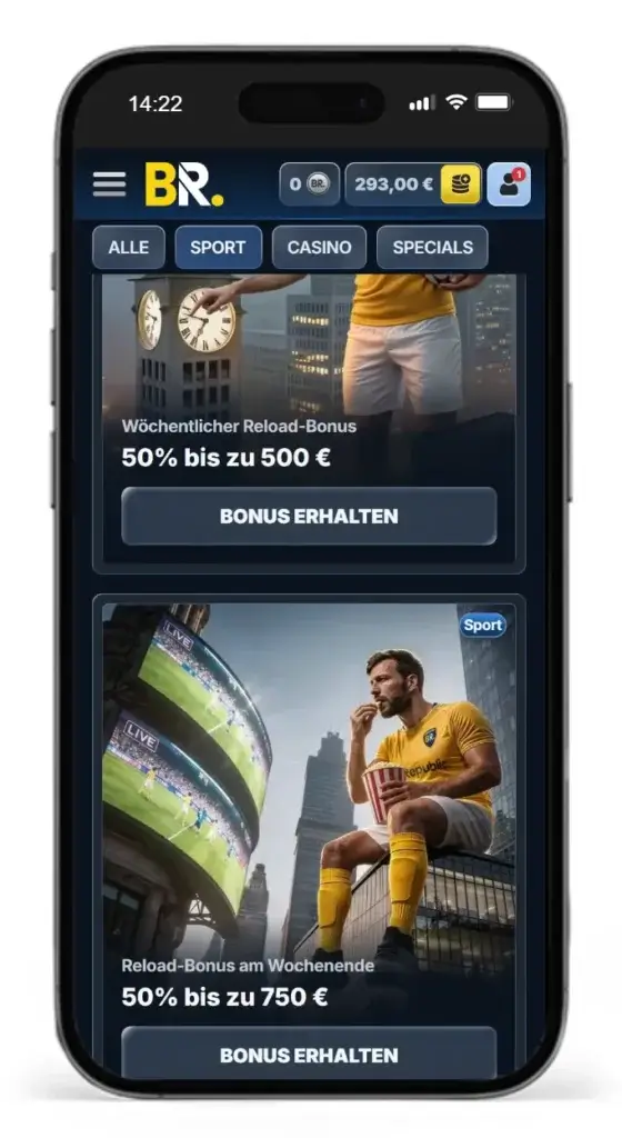 Bonusprogramm fuer Sportwetten von BetRepublic