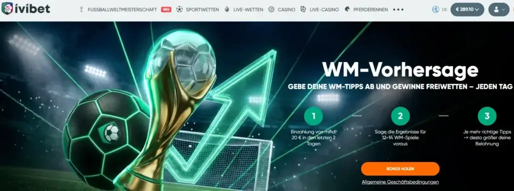Vorhersage-Spiel von Ivibet fuer die Fussball WM 2026
