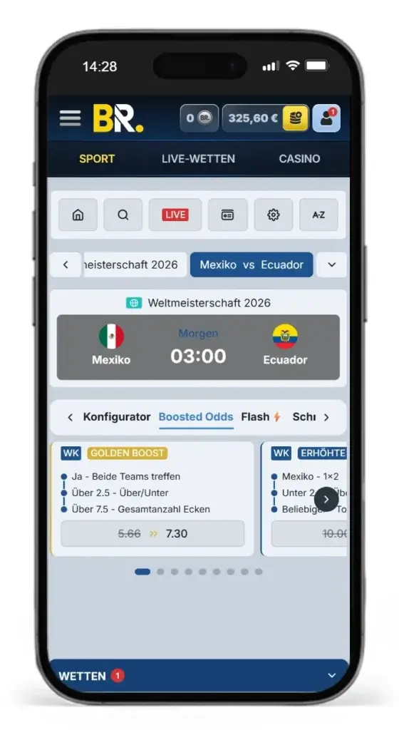 Sportwetten mit Quotenboosts bei BetRepublic