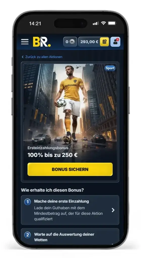 Willkommensbonus fuer Online Sportwetten bei BetRepublic
