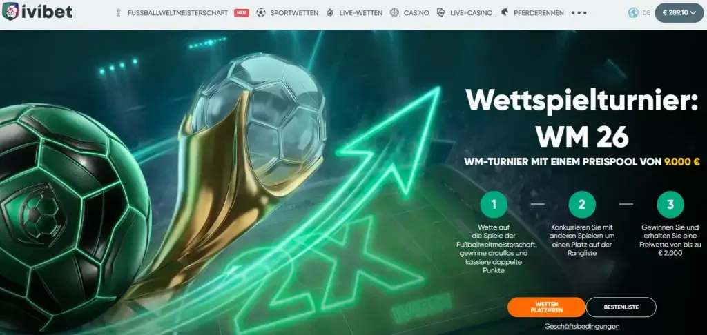 Tipp-Turnier von Ivibet fuer Wetten auf die WM 2026
