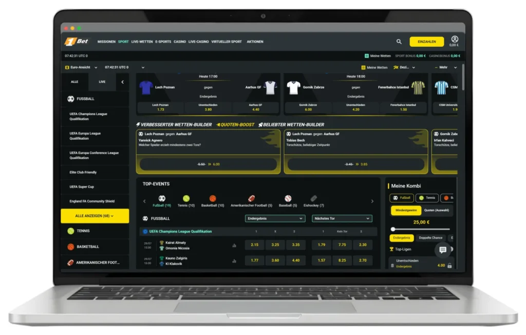 Täglich verbesserte Quoten für Sportwetten bei 1Bet