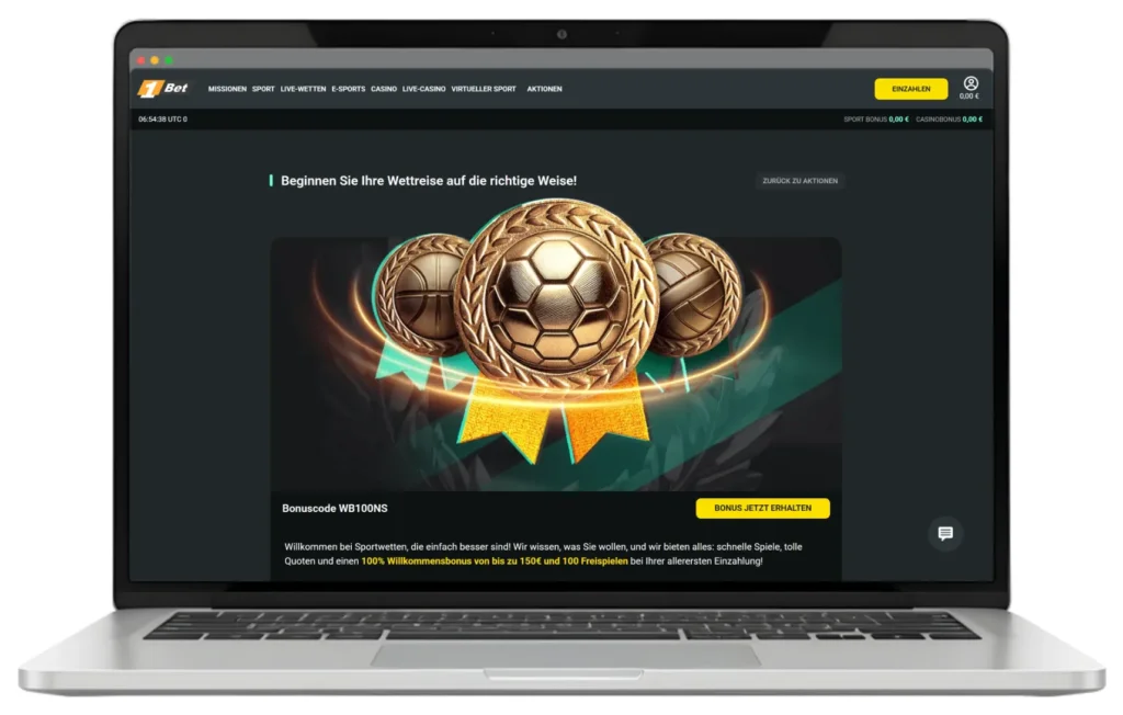 Sport Willkommensbonus mit Bonus Code von 1Bet