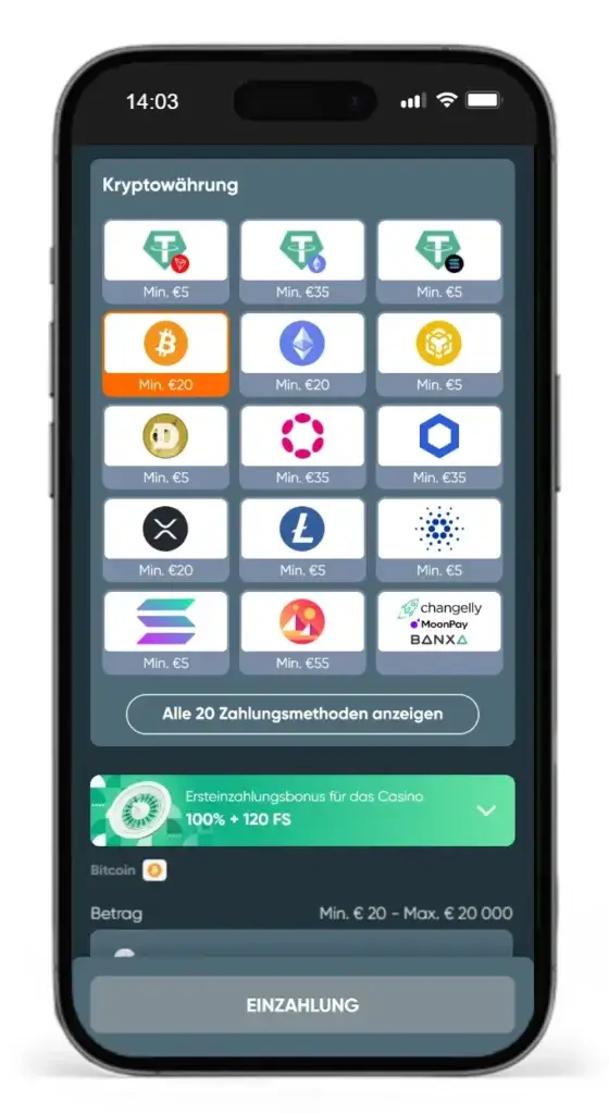 Hohe Zahlungslimits bei Ivibet sorgen fuer Highroller fuer viele Freiheiten