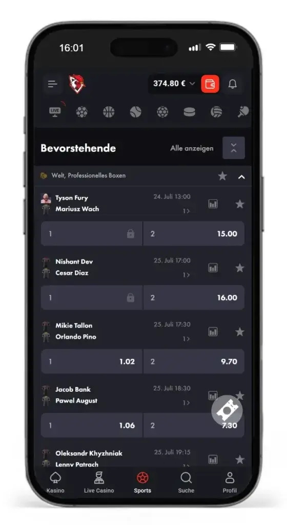 Bevorstehende Kaempfe fuer Boxen Wetten bei RoosterBet
