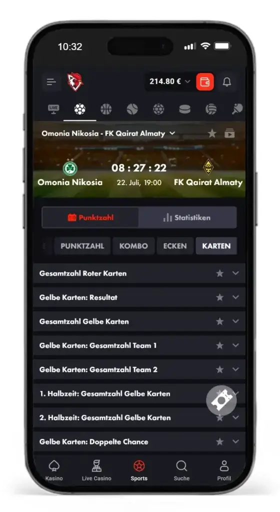 Fussball Wetten auf Abseits bei RoosterBet