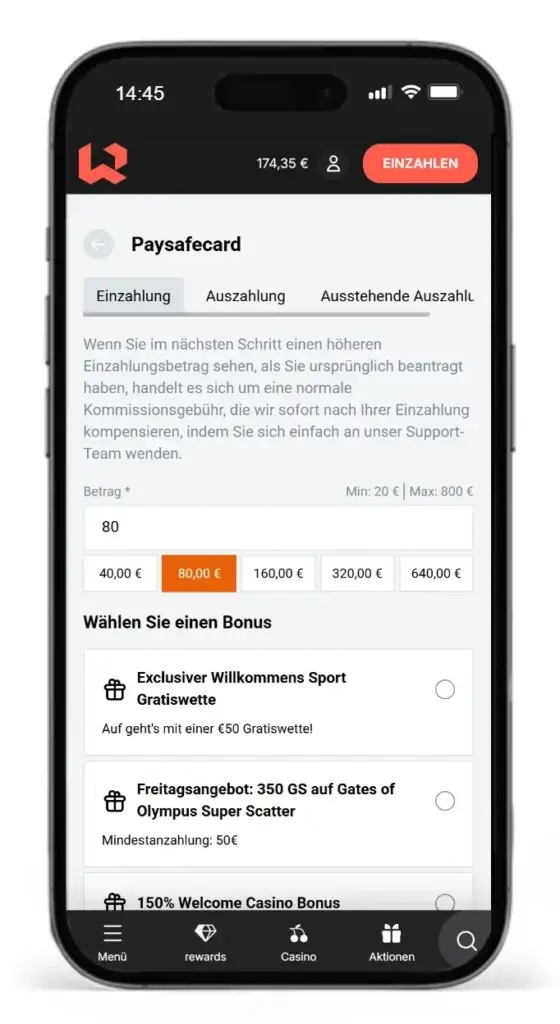 Paysafecard Sportwetten bei Wettson
