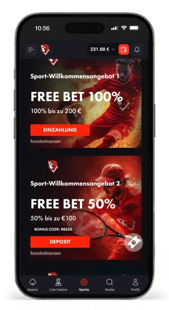 RoosterBet bietet neuen Kunden einen zweiteiligen Sportwetten Bonus