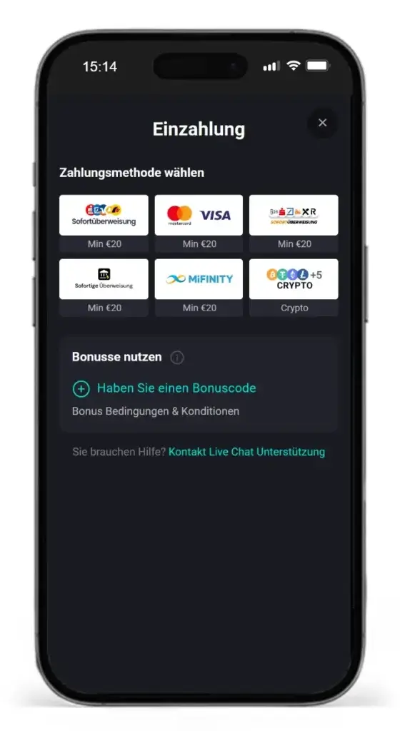 Einzahlungsmethoden vom Wettanbieter ohne Limit RoosterBet