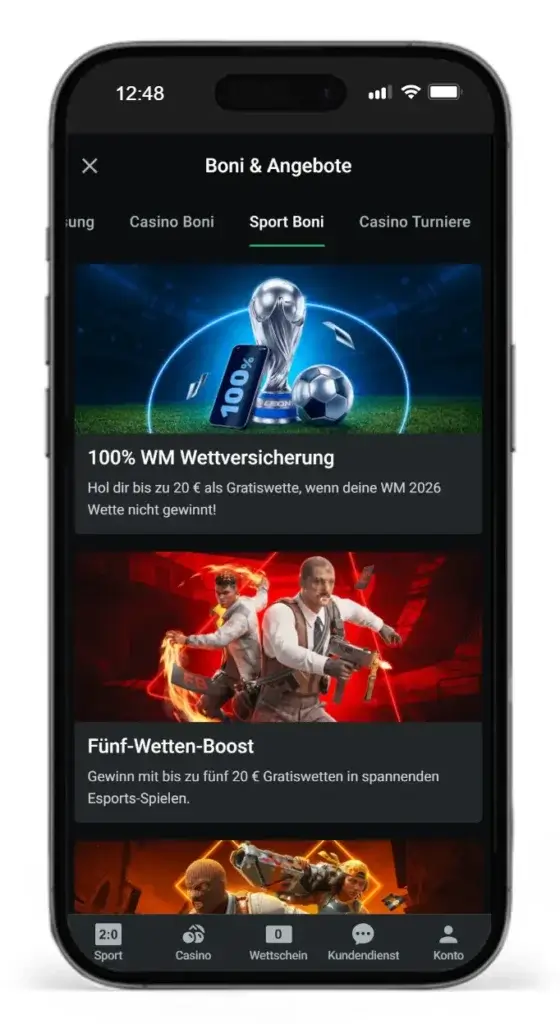 Bonusaktionen mit Gratiswetten von Leonbet