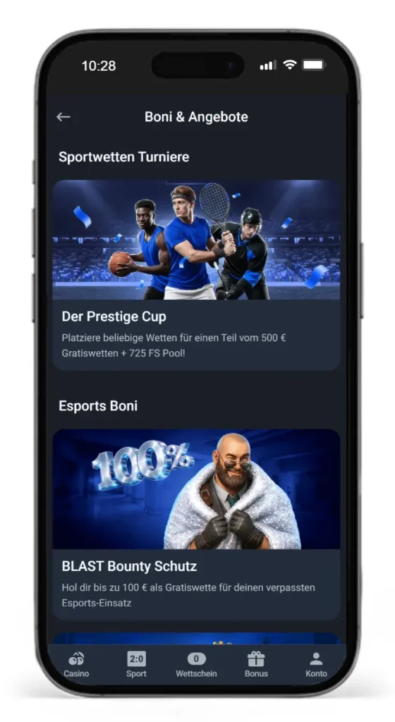 Einblick in Bonusaktionen und Angebote fuer Online Sportwetten von Twin