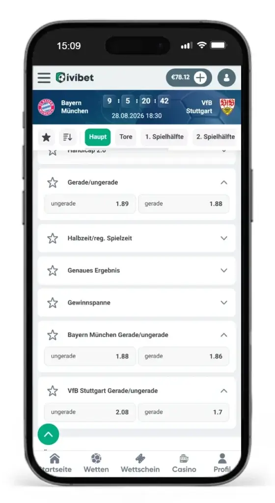 Fussball Wetten auf Gerade Ungerade bei Ivibet