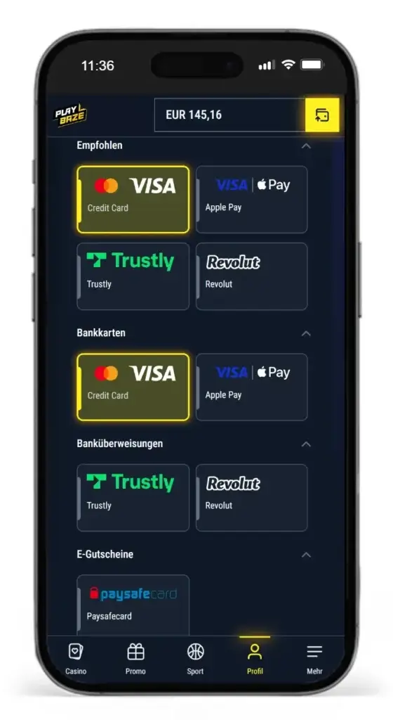 Einzahlungsmethoden fuer Online Sportwetten bei Playbaze