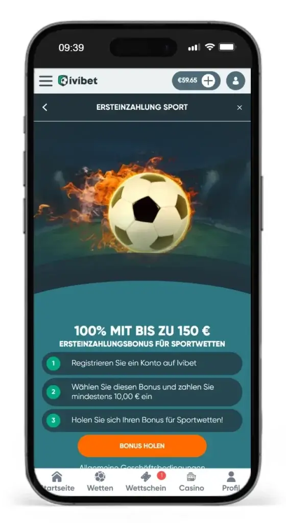 Sportwetten Willkommensbonus vom Wettanbieter für Surebets Ivibet