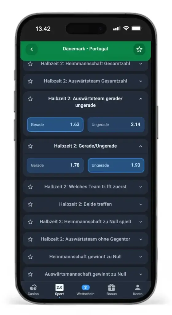 Wetten auf Gerade Ungerade bei Twin