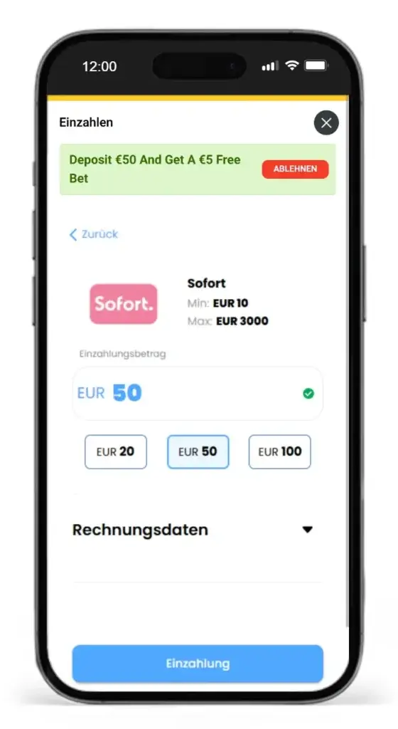 Klarna Sportwetten bei 1Bet