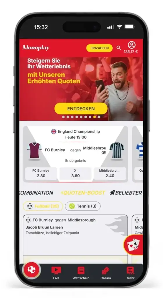 Sportwetten ohne Steuer mit taeglichen Quotenboosts bei Monoplay