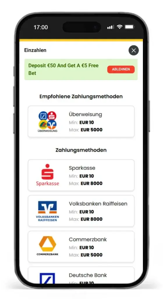 Sportwetten ohne Limit bei 1Bet