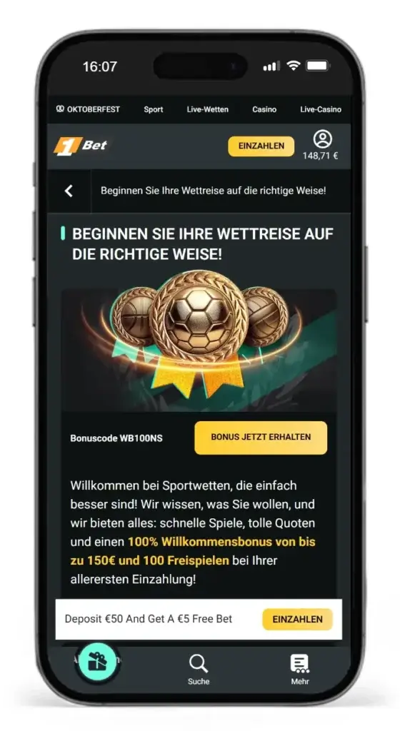 Sport-Willkommensbonus vom 24h Rennen Wettanbieter 1Bet