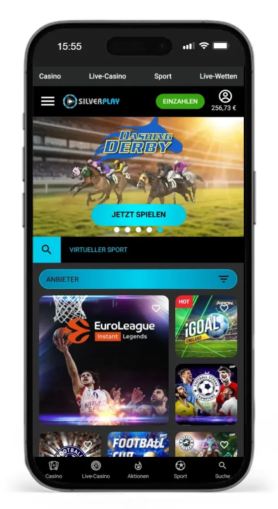Bestet Wettanbieter fuer Livestreams und virtuellen Sport ist Silverplay