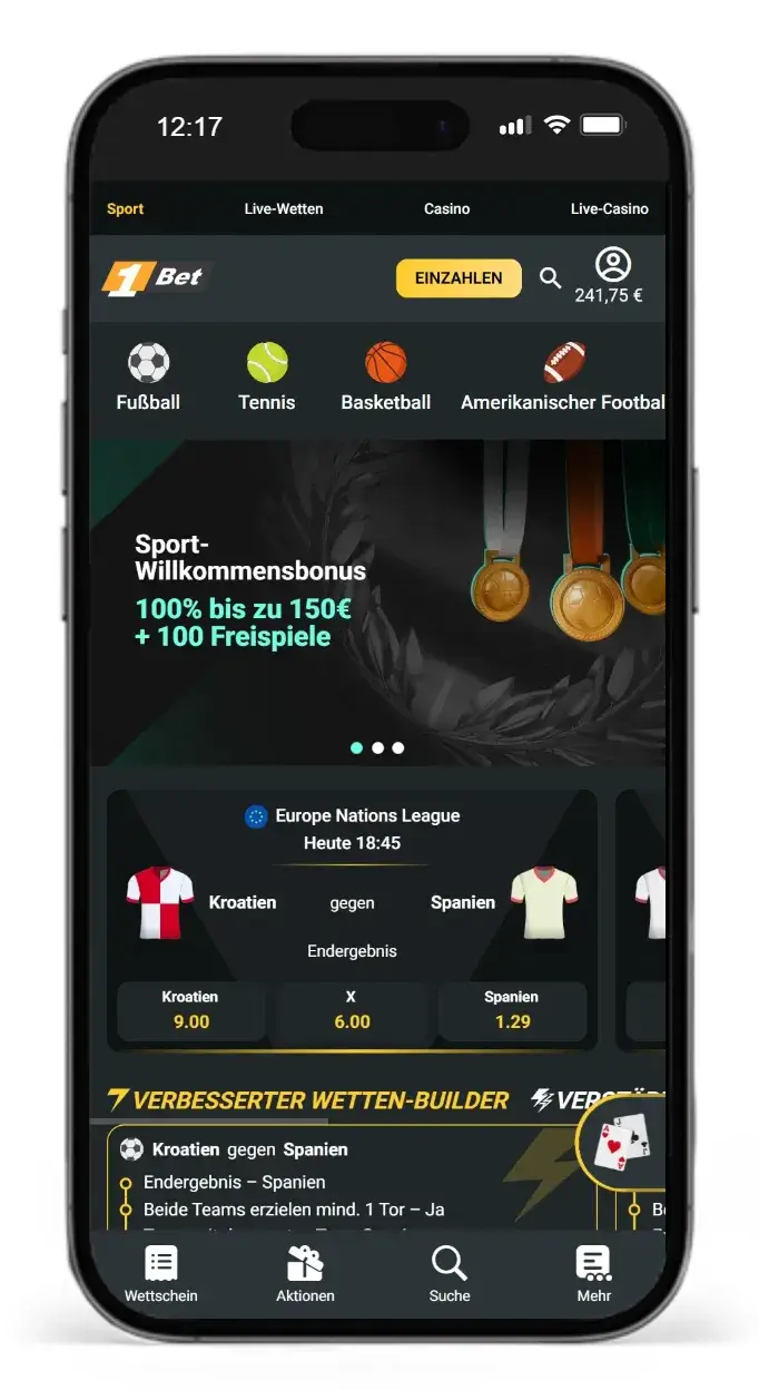 Geld verdienen mit Sportwetten bei 1Bet