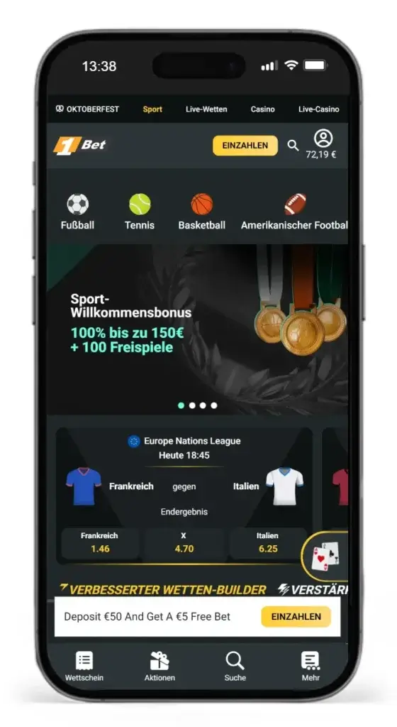 Wetten ohne Steuer bei 1Bet
